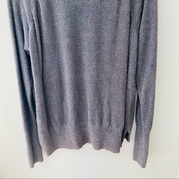 Barefoot Dreams CozyChic Lite Pullover Sweater Charcoal Sz Medium - Picture 9 of 9
